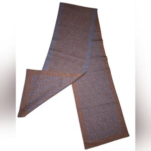 Fendi Zucca Two-Tone Wool Scarf